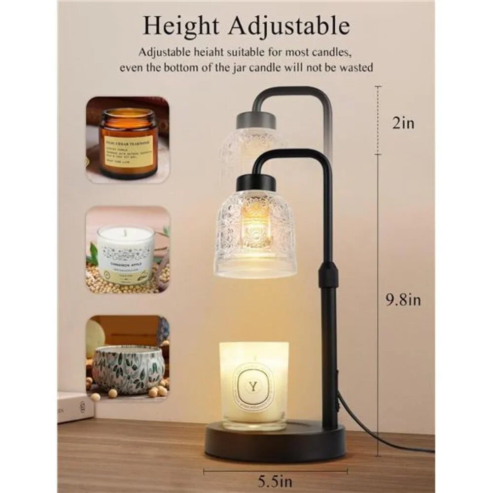 Candle Warmer Lamp with Timer Dimmable, Adjustable Lamp Candle Warmer, Birthday